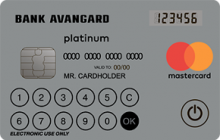 Кредитная карта «С дисплеем» от банка Авангард