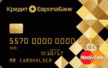 Дебетовая карта «Cash Card MasterCard Gold» от банка Кредит Европа банк