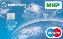 Дебетовая карта «Мир-Maestro Unembossed» от банка Газпромбанк